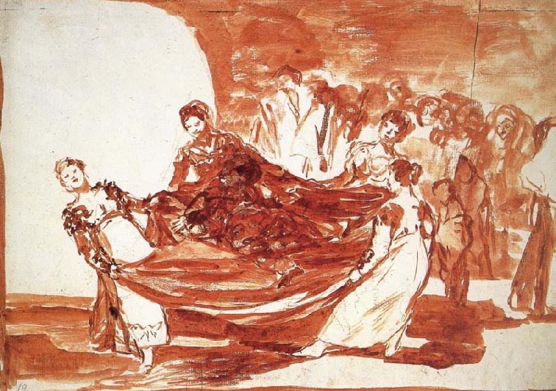 Francisco Goya Drawing for Disparate feminino Norge oil painting art